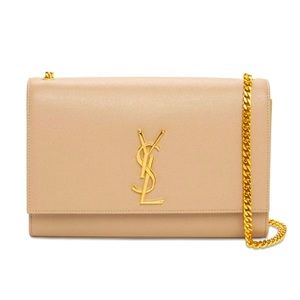 YSL KATE MEDIUM CHAIN BAG IN GRAIN DE POUDRE EMBOSSED LEATHER